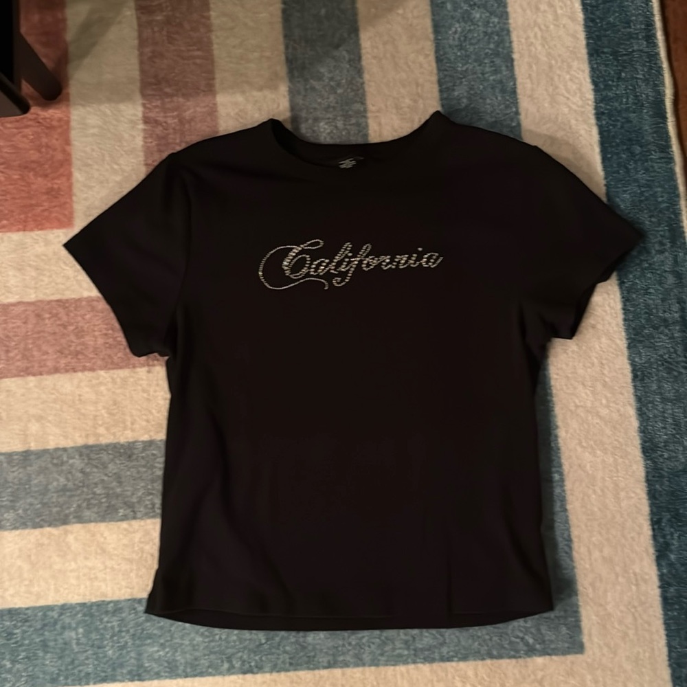 NWOT rhinestone baby T